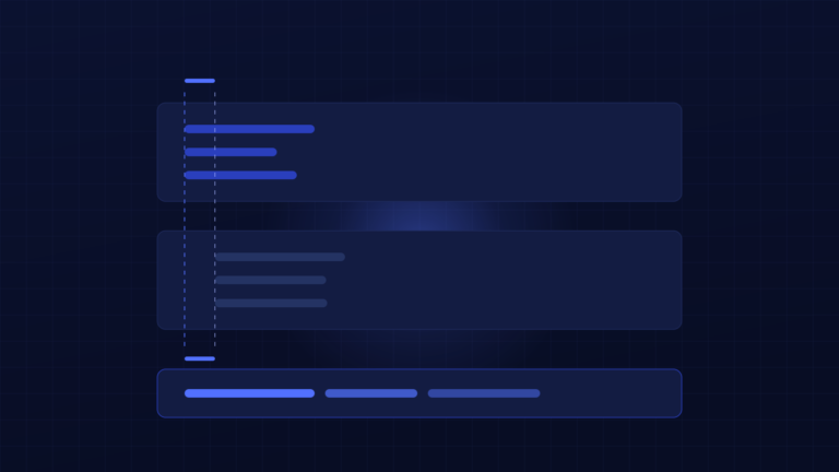 Illustration: two blocks of text lines that do not line up, measured against a dotted guide.